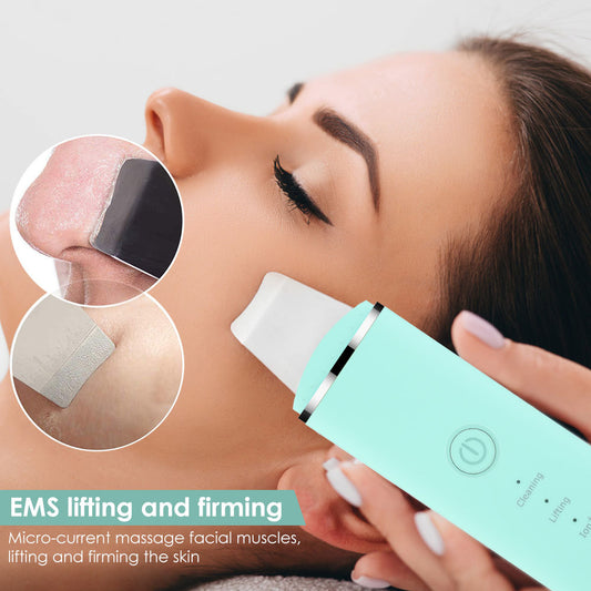 Ultrasonic Peeling Machine EMS Micro-Current Iontophoresis Instrument Household Beauty Instrument Cleaning Pore Cleansing Instrument